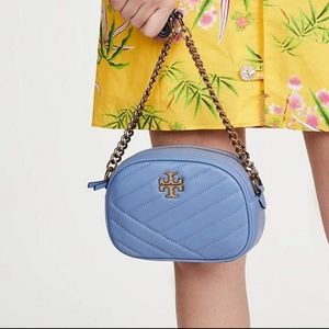 Tory Burch Kira Chevron small camera bag "Bluewood